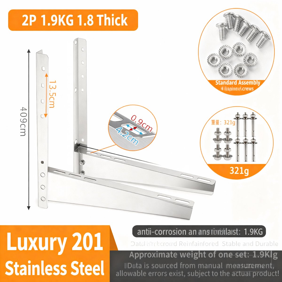 Luxury Bracket for 2HP (with assembly + expansion screws)