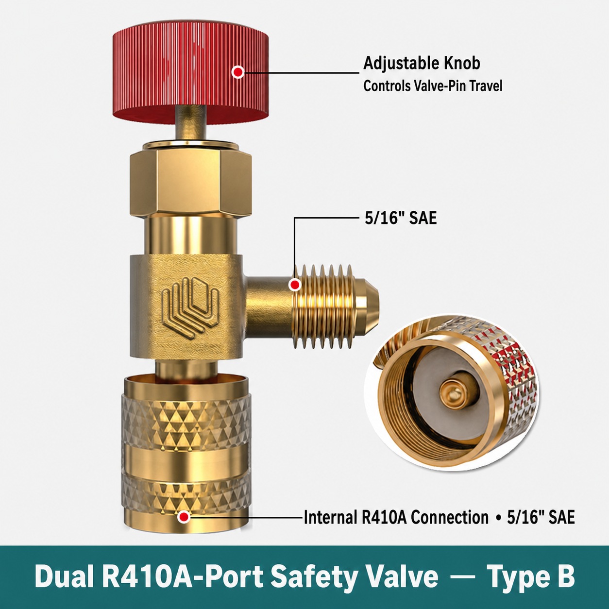 Dual R410A-Port Safety Valve - Type B