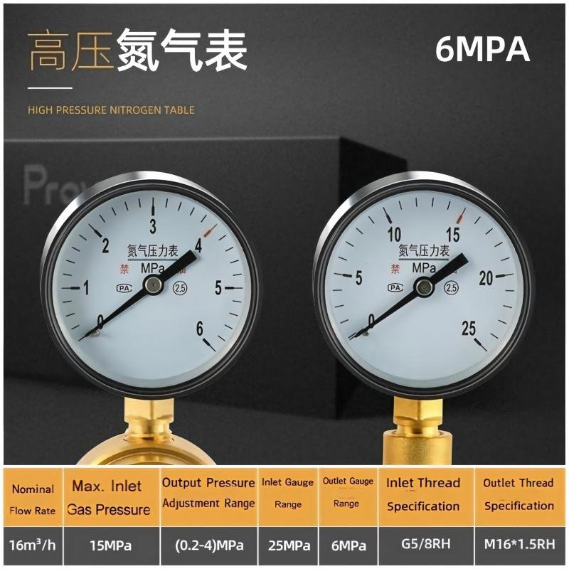 Nitrogen Regulator 6x25MPa (0.2-4MPa)