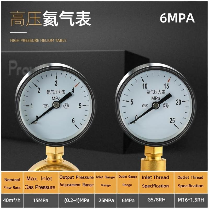 Helium Regulator 6x25MPa (0.2-4MPa)