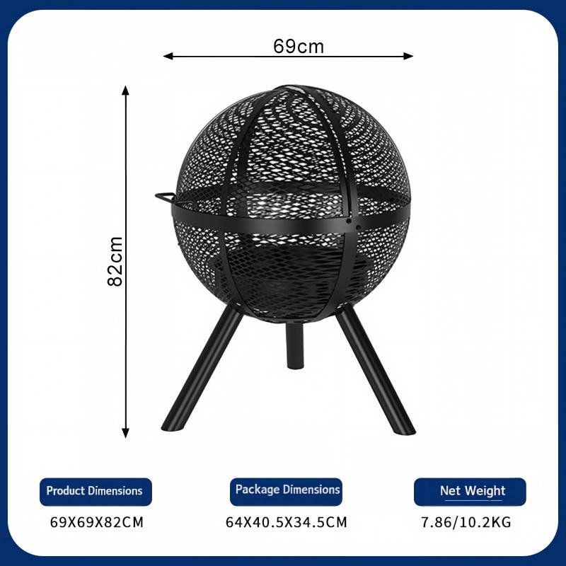 Black Tripod Fire Pit