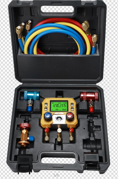 MG-10 EN, Case + Gauge + Hoses + 134A Quick Coupler + Opener